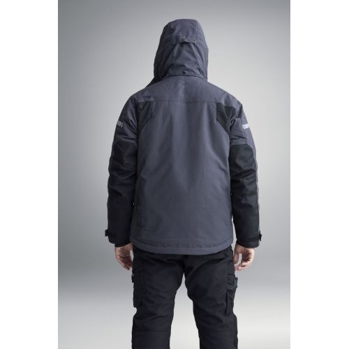 1102 Chaqueta impermeable con aislamiento AllroundWork gris acero/ negro